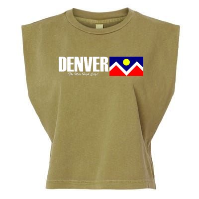 Denver The Mile High City Garment-Dyed Women's Muscle Tee