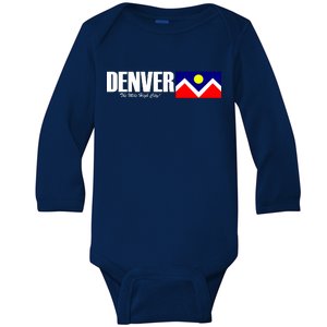 Denver The Mile High City Baby Long Sleeve Bodysuit