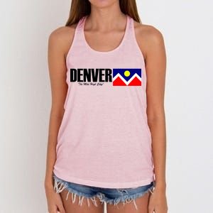 Denver The Mile High City Women's Knotted Racerback Tank