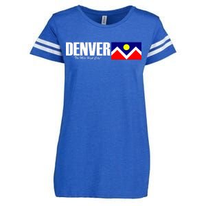 Denver The Mile High City Enza Ladies Jersey Football T-Shirt