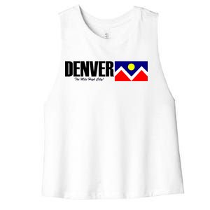 Denver The Mile High City Women's Racerback Cropped Tank