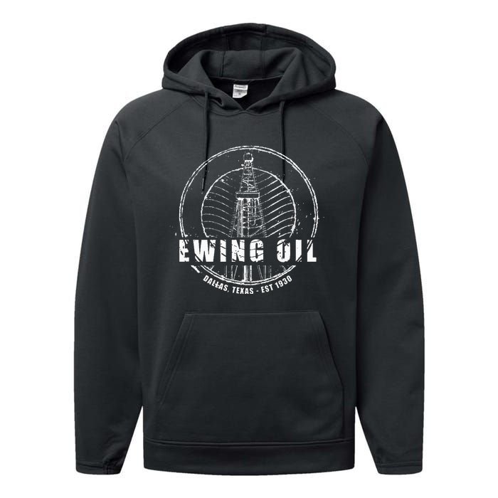 Dallas Ewing Oil Company Classic 80S Tv Performance Fleece Hoodie