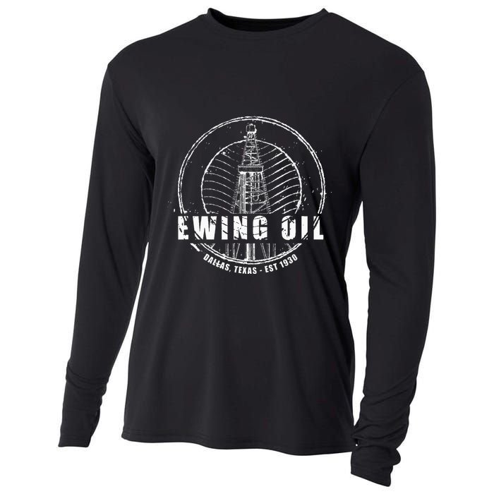 Dallas Ewing Oil Company Classic 80S Tv Cooling Performance Long Sleeve Crew