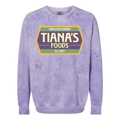 Drewdisneydude Employee Owned TianaS Foods Colorblast Crewneck Sweatshirt