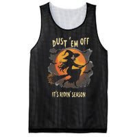 Dust Em Off Ladies ItS Ridin Season Halloween Witch Women Mesh Reversible Basketball Jersey Tank