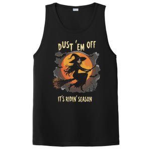 Dust Em Off Ladies ItS Ridin Season Halloween Witch Women PosiCharge Competitor Tank