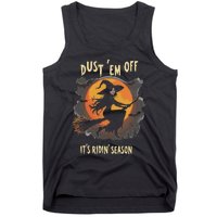 Dust Em Off Ladies ItS Ridin Season Halloween Witch Women Tank Top