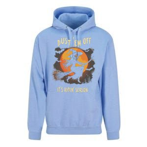 Dust Em Off Ladies ItS Ridin Season Halloween Witch Women Unisex Surf Hoodie