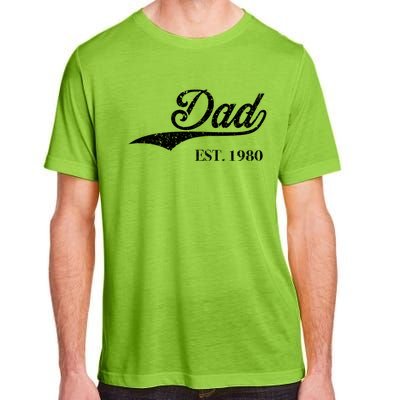 Dad Est.1980 Perfect FatherS Day Great Gift Love Daddy Dear Adult ChromaSoft Performance T-Shirt