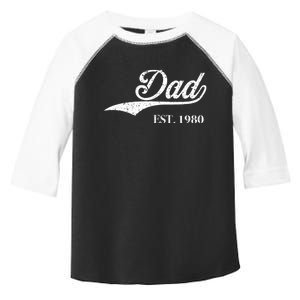 Dad Est.1980 Perfect FatherS Day Great Gift Love Daddy Dear Toddler Fine Jersey T-Shirt