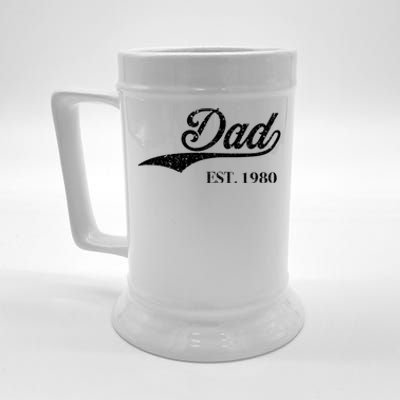 Dad Est.1980 Perfect FatherS Day Great Gift Love Daddy Dear Beer Stein