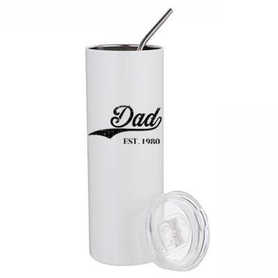 Dad Est.1980 Perfect FatherS Day Great Gift Love Daddy Dear Stainless Steel Tumbler