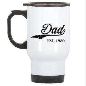 Dad Est.1980 Perfect FatherS Day Great Gift Love Daddy Dear Stainless Steel Travel Mug