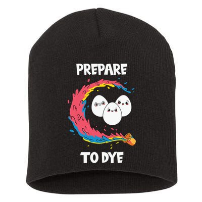 Dyeing Eggs Prepare To Dye Family Easter Day Gift Short Acrylic Beanie