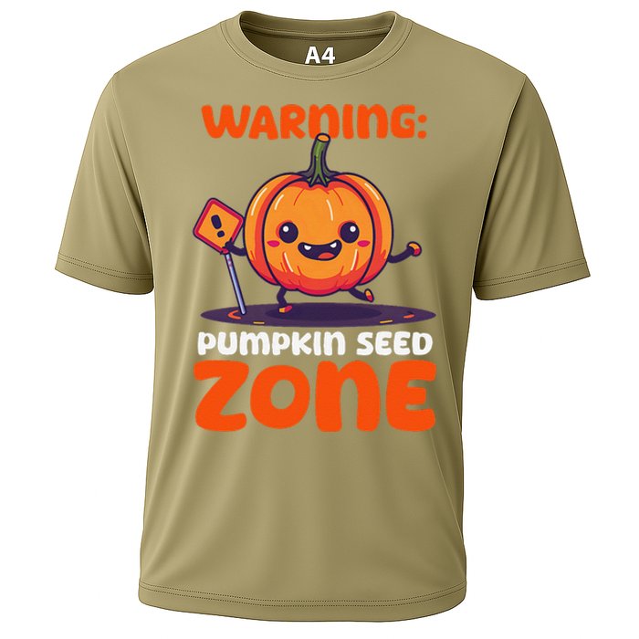 DonT Eat Pumpkin Seeds Warning Pumpkin Seed Zone Cooling Performance Crew T-Shirt