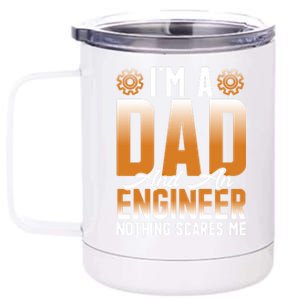 Dad Engineer Profession Quotes Gift 12 oz Stainless Steel Tumbler Cup