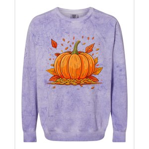 DonT Eat Pumpkin Seeds Pumpkin And Scattered Seeds Colorblast Crewneck Sweatshirt