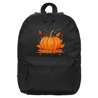 DonT Eat Pumpkin Seeds Pumpkin And Scattered Seeds 16 in Basic Backpack
