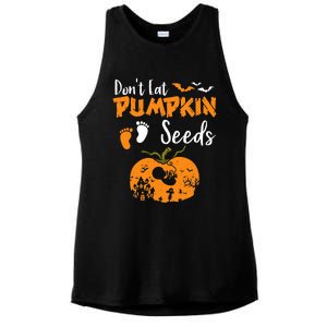 DonT Eat Pumpkin Seeds Halloween Pregnancy Reveal Mom To Be Ladies PosiCharge Tri-Blend Wicking Tank