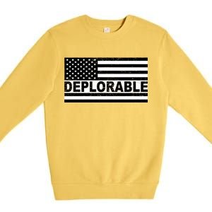 Deplorable American USA Flag Premium Crewneck Sweatshirt