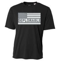 Deplorable American USA Flag Cooling Performance Crew T-Shirt