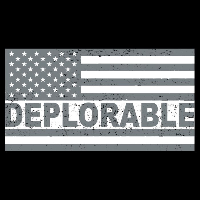 Deplorable American USA Flag Cooling Performance Crew T-Shirt
