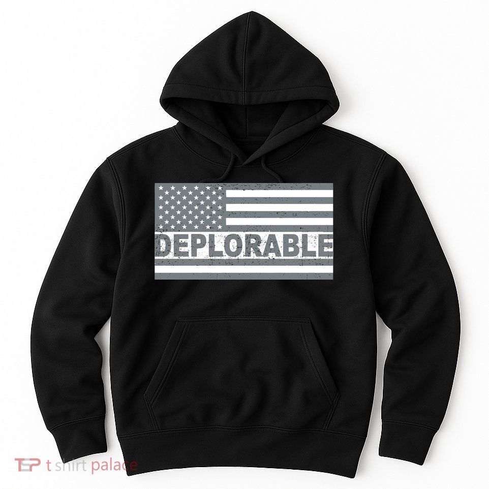 Deplorable American USA Flag Hoodie