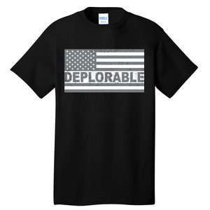 Deplorable American USA Flag Tall T-Shirt