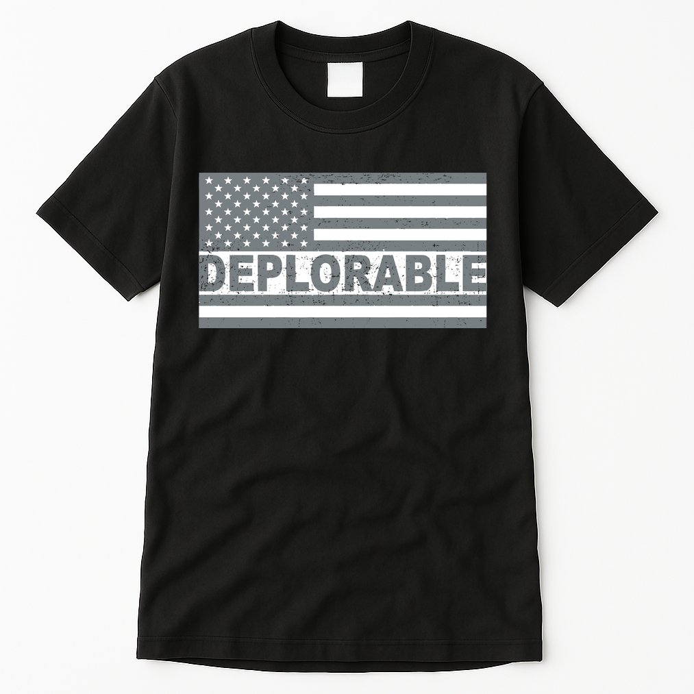 Deplorable American USA Flag Tall T-Shirt