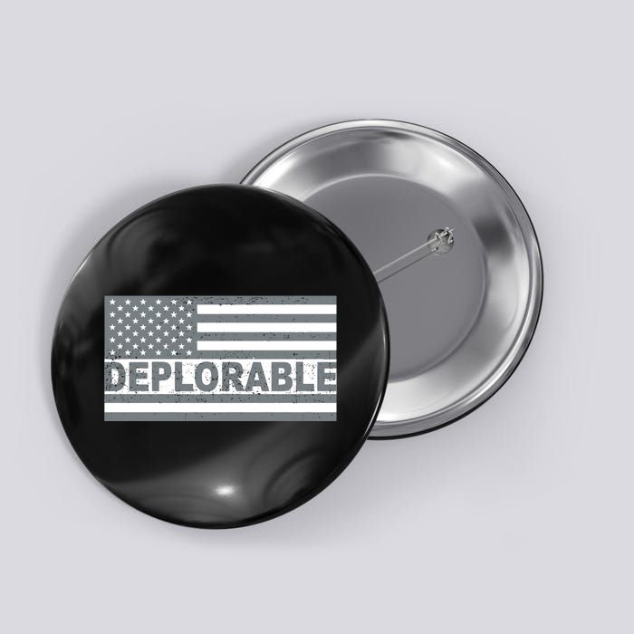 Deplorable American USA Flag Button