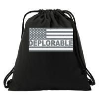 Deplorable American USA Flag Drawstring Bag