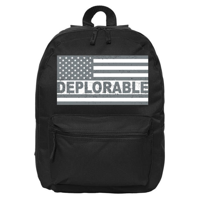 Deplorable American USA Flag 16 in Basic Backpack