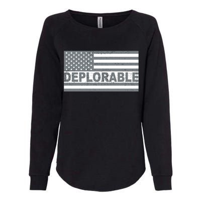 Deplorable American USA Flag Womens California Wash Sweatshirt