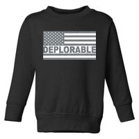 Deplorable American USA Flag Toddler Sweatshirt