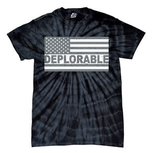 Deplorable American USA Flag Tie-Dye T-Shirt