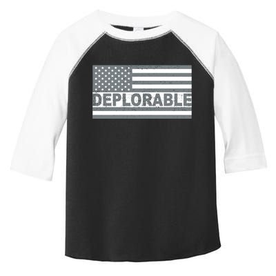 Deplorable American USA Flag Toddler Fine Jersey T-Shirt