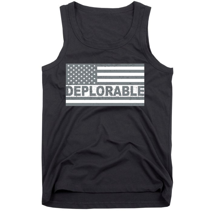 Deplorable American USA Flag Tank Top