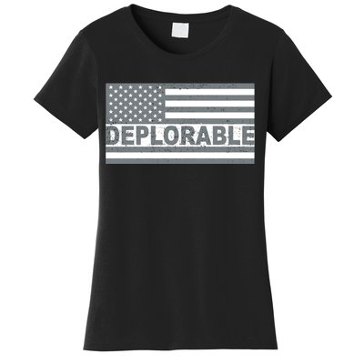 Deplorable American USA Flag Women's T-Shirt