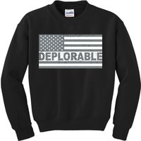 Deplorable American USA Flag Kids Sweatshirt