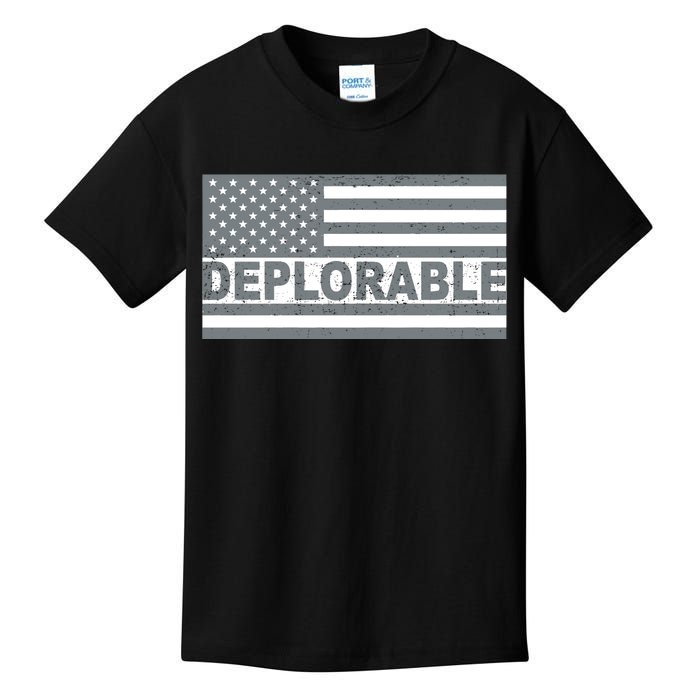 Deplorable American USA Flag Kids T-Shirt