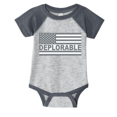 Deplorable American USA Flag Infant Baby Jersey Bodysuit