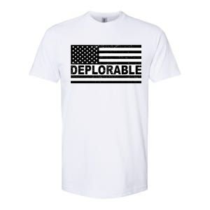 Deplorable American USA Flag Softstyle CVC T-Shirt