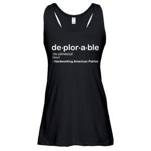 Deplorable Definition Hard Working American Donald Trump Ladies Essential Flowy Tank