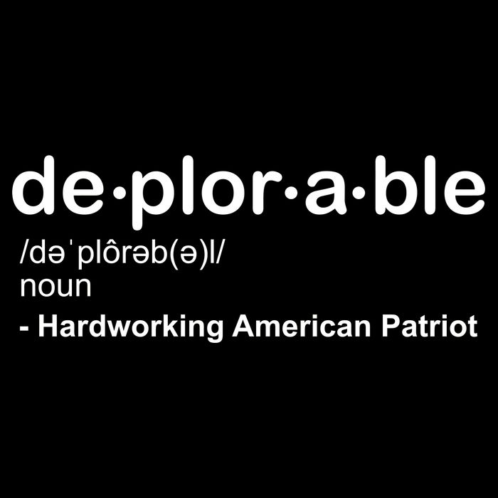 Deplorable Definition Hard Working American Donald Trump 16 in Basic Backpack