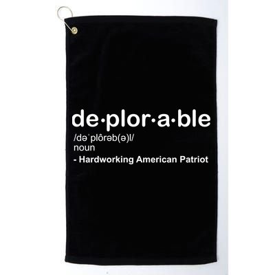 Deplorable Definition Hard Working American Donald Trump Golf Towel