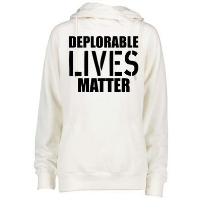 Deplorable Lives Matter USA Army Stamp Womens Funnel Neck Pullover Hood