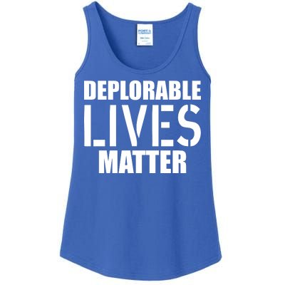 Deplorable Lives Matter USA Army Stamp Ladies Essential Tank