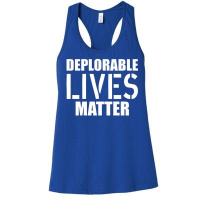 Deplorable Lives Matter USA Army Stamp Women's Racerback Tank