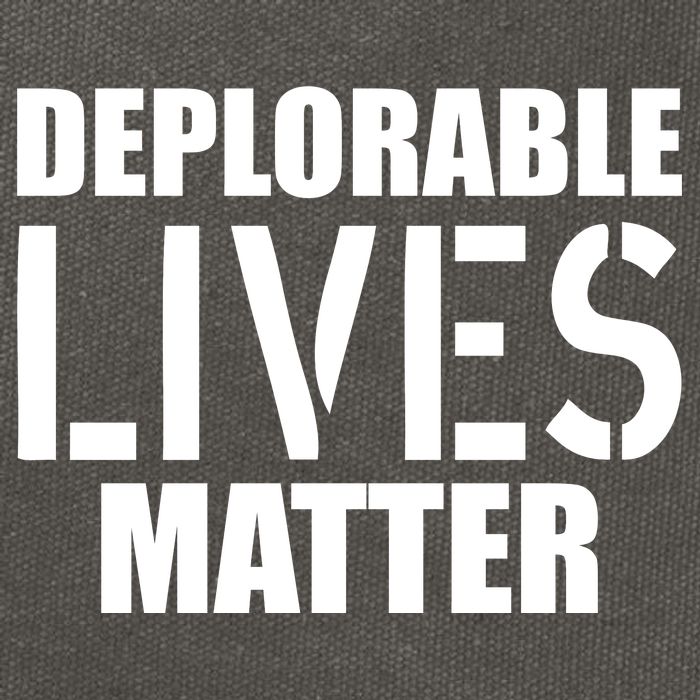Deplorable Lives Matter USA Army Stamp Cotton Canvas Backpack