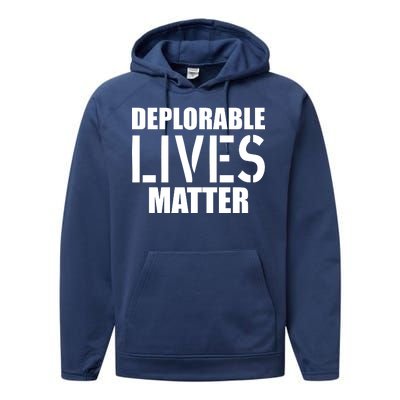 Deplorable Lives Matter USA Army Stamp Performance Fleece Hoodie